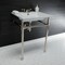Fauceture KVPB25227W46 Dreyfuss 25" Console Sink W/SS Leg (4", 3 Hole), Wht/Nickel KVPB25227W46 - alternate 6